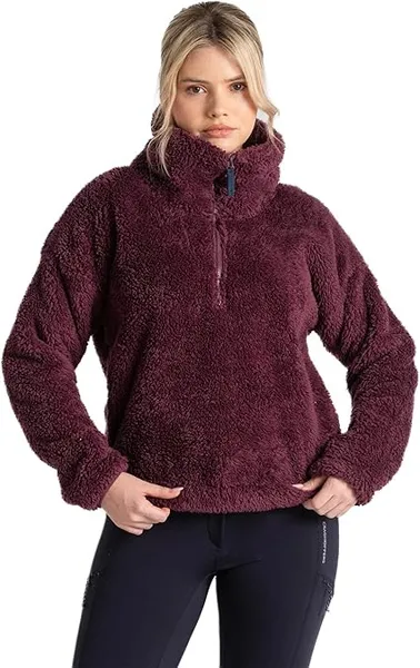Image of Craghoppers Womens Bronagh Half Zip Borg Fleece Jacket 10 - Bust 34' (86cm) Deep Violet CWA356-Y5I-10