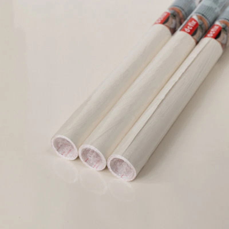 Image of D-C-Fix Plain Glossy Light Cream Self Adhesive Vinyl Wrap Film For Kitchen Doors And Furniture 2M(L) 67.5Cm(W) Pack Of 3 Rolls