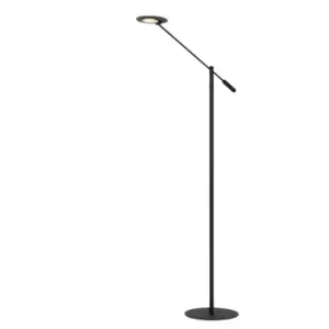 Image of Anselmo Modern Floor Reading Lamp - Ø25cm - LED Dim. - 1x9W 3000K - Black