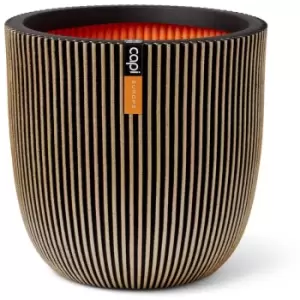 Image of Planter Groove 35x34cm Black and Gold Capi Multicolour