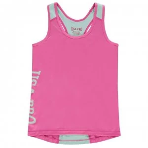 Image of USA Pro Fitted Vest Junior Girls - Pink/Mint
