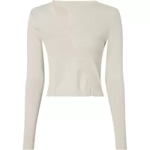 Image of Calvin Klein Jeans Asym Button Down Cardigan - Beige