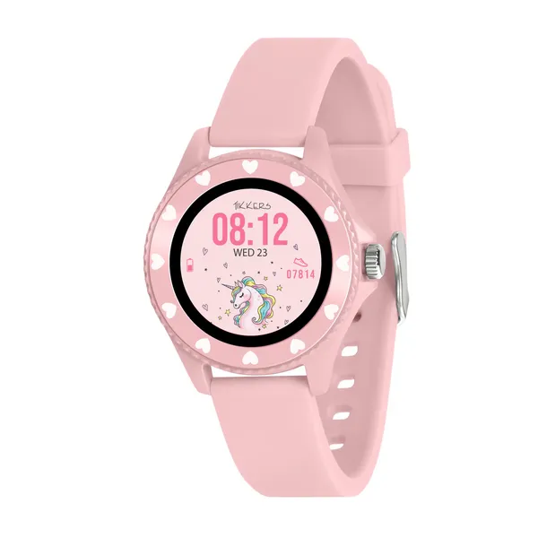 Image of Tikkers Tikkers Kids Series 34 Pink Silicone Strap Smart Watch