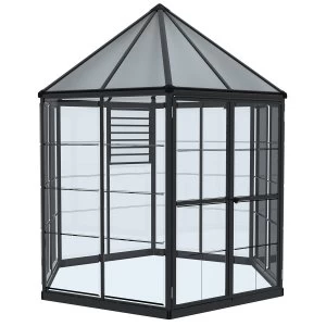 Image of Palram Oasis Hexagonal Greenhouse 8ft - Grey