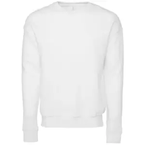 Image of Bella + Canvas Adults Unisex Drop Shoulder Sweatshirt (M) (DTG White)