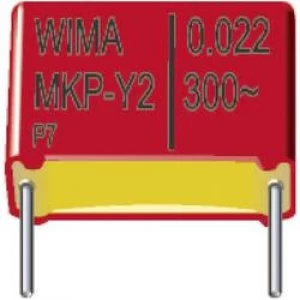 Image of MKP X2 suppression capacitor Radial lead 0.022 uF 300 V AC 10 15mm L x W x H 18 x 7 x 14mm Wima MKY22W22204D00KSS