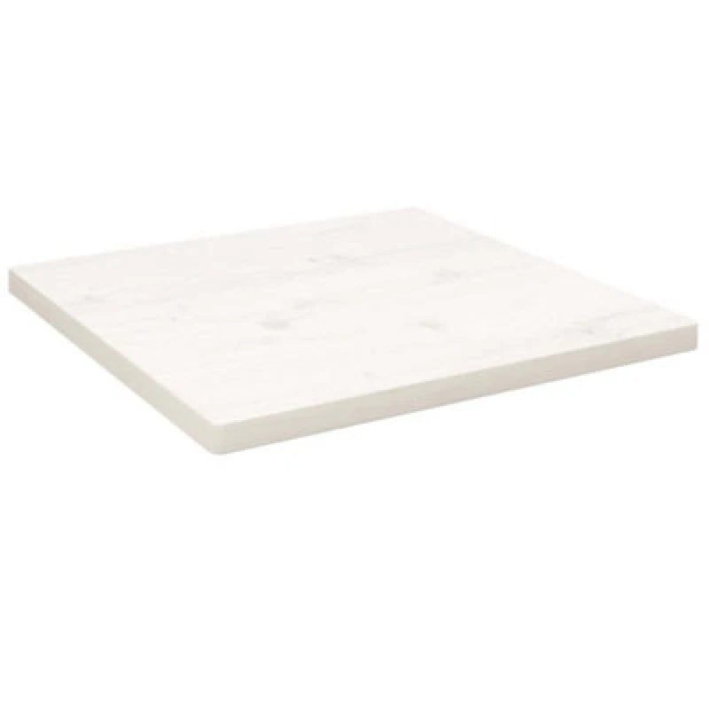 Image of Vidaxl Table Top White 40X40X2.5cm Solid Wood Pine Square Table Tops