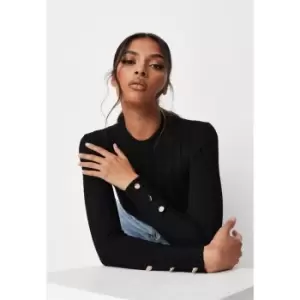 Image of Missguided Petite Crew Neck Body - Black