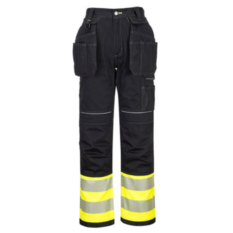 Image of Portwest PW30 Hi Vis Class 1 Holster Trousers PW307YBR30 Colour: Yellow / Black