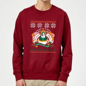 Image of Elf Christmas Cheer Sweatshirt - Burgundy - M