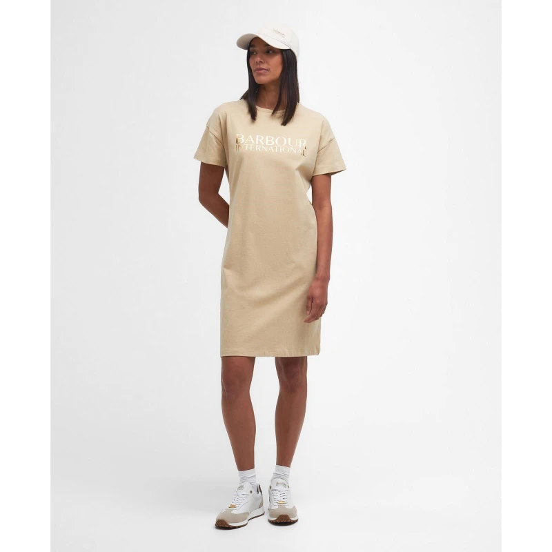 Image of Barbour International Carla Midi Dress - Beige Beige 8