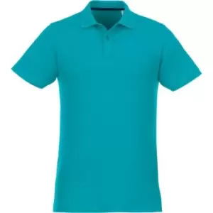 Image of Elevate Mens Helios Short Sleeve Polo Shirt (L) (Aqua)