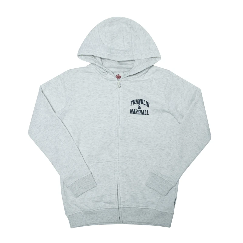 Image of Franklin and Marshall Vintage Arch Hoody - Grey Grey 9 - 10 Years