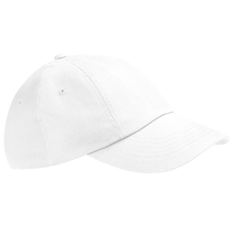 Image of Beechfield Beechfield Low Profile Heavy Cotton Drill Cap Headwear Pack of 2 in White White One Size Unisex 5059269089160