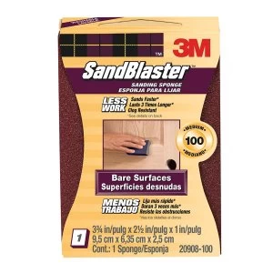 Image of 3M SandBlaster TM Large Sanding Sponge Medium 100