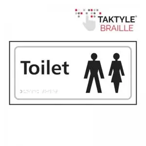 Image of Toilet LadiesGents Symbol&rsquo; Sign; Self Adhesive Taktyle;