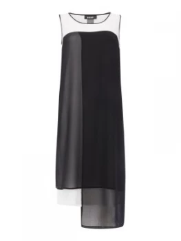 Image of DKNY Sleeveless asymmetric dress Black
