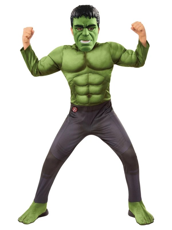 Image of Rubies Kids Deluxe Hulk Costume From Marvel Endgame Multi