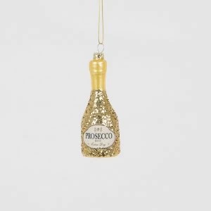 Image of Sass & Belle Lets Celebrate Glitter Prosecco Bottle Shaped Bauble