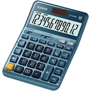 Image of Casio Desktop Calculator DF-120EM Digit Display Blue