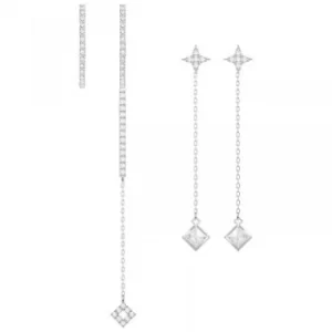 Image of Ladies Swarovski Silver Plated Vittore Earring Set