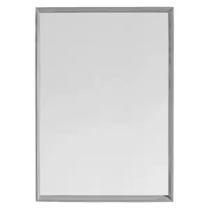 Image of 74 x 105cm Grey Wooden Mirror