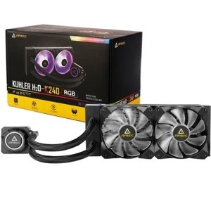 Image of Antec Kuhler H20 K240 Universal Socket 240mm PWM 2000RPM RGB LED AiO Liquid CPU Cooler with Wired RGB Controller