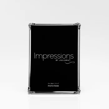 Image of 5" x 7" - Silver Plated Photo Frame with Decorative Corner