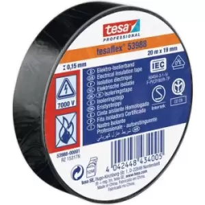 Image of tesa 53988-00001-00 53988-00001-00 Electrical tape tesa Professional Black (L x W) 20 m x 19mm