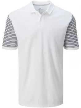 Image of Mens Nike Classic Stripe Polo White