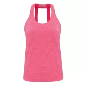 Image of Tri Dri Womens/Ladies Double Strap Back Sleeveless Vest (L) (Hot Pink Melange)
