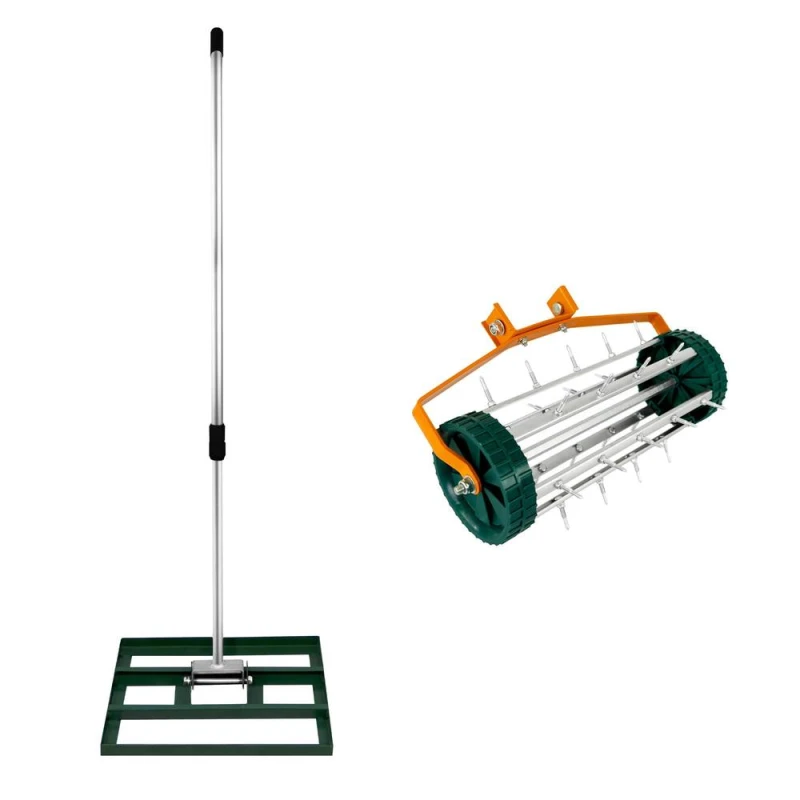 Image of T-Mech 50cm Lawn Leveller & Aerator - Green 213841