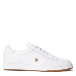 Image of Polo Ralph Lauren Court Leather Low-Top Sneaker - White