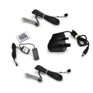 Image of Moderix Metal RGB LED Clips Strip Link Bar Light Remote Control Kitchen Cabinet