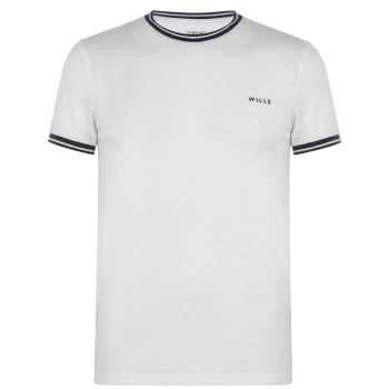 Image of Jack Wills Baildon Space Dye Ringer T-Shirt - White