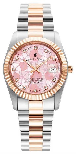 Image of Jacques Du Manoir JWL02606 Inspiration Flower (34mm) Pink Watch