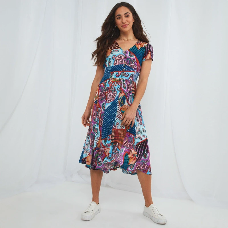 Image of Joe Browns Ladies Multi Print Dress Multi female 12 (M)