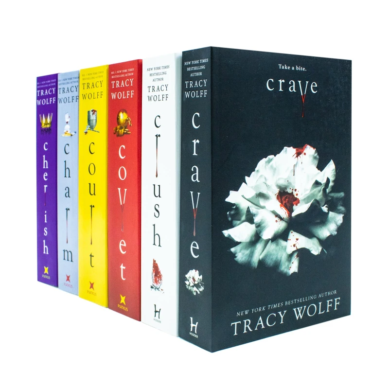 Image of Crave Series 6 Book Set By Tracy Wolff Crave Crush Covet Court Charm Cherish Complete Collection Tracy Wolff Books