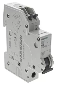Image of Siemens Sentron 16A MCB Mini Circuit Breaker1P Curve B, Breaking Capacity 6 kA