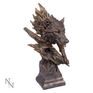 Image of Large Wolf Bust 40cm Statue