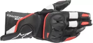 Image of Alpinestars SP-2 V3 Motorcycle Gloves, black-white-red, Size S, black-white-red, Size S