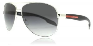 Image of Prada Sport Benbow Sunglasses Grey Steel 1BC5W1 Polariserade 62mm