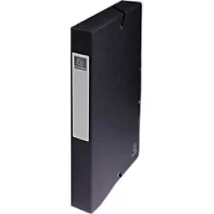 Image of Exacompta Elasticated Box File 40mm, A4, Black, Pack of 8