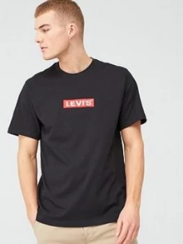 Image of Levis Boxtab Relaxed Graphic T-Shirt - Black