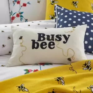 Image of Cath Kidston Busy Bee Cushion, Cream