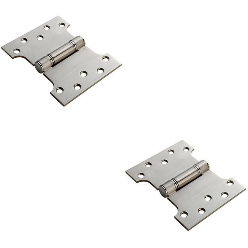 Image of Loops 2x PAIR 101.6 x 127 x 3mm Parliament Hinge Satin Stainless Steel Internal Door Metallics
