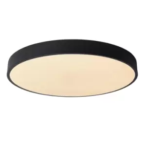 Image of Unar Modern Flush Ceiling Light - Ø49.5cm- LED Dim. - 1x36W 2700K - 3 StepDim - Black