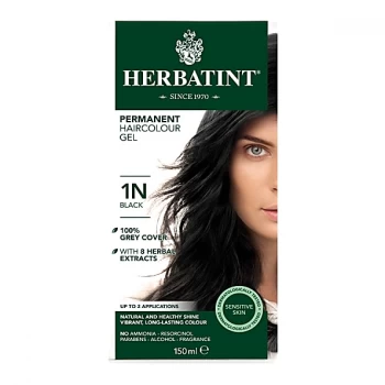 Image of Herbatint Permanent Hair Colour Gel - Black