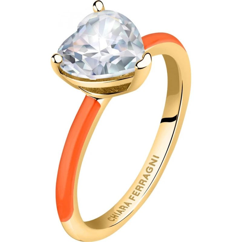 Image of Chiara Ferragni Womens J19AVI36016 Ring in Orange Orange Female One Size