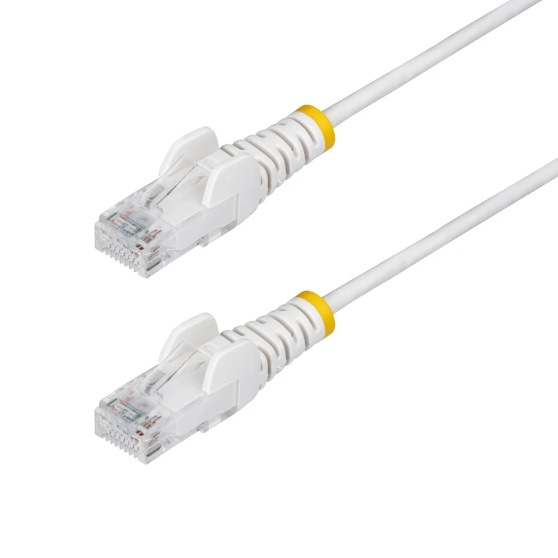 Image of StarTech.com 25cm White Slim CAT6 Ethernet Cable. Snagless. 100W PoE.